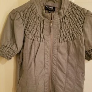 NWT Gray zipper up Jacket XOXO